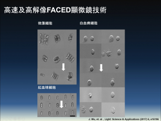 研究團隊將FACED影像掃描系統配合微流體技術,成功研發高解析度單細胞成像分析儀,比現有尖端技術快百倍。
