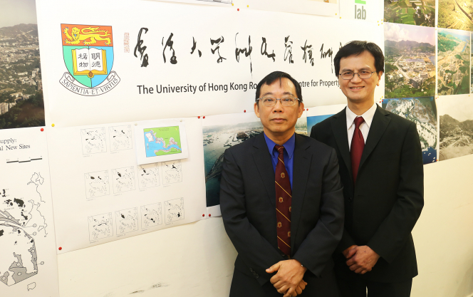 Professor Lawrence Lai (left) and Professor Chau Kwong-wing